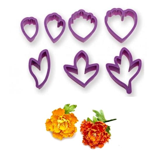 PIONBLOMMA + BLAD Set med kakformar