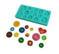 Miniatyrbillede 2 af 2: Silikoneform til sukkerpasta PYNTEKNAPPER