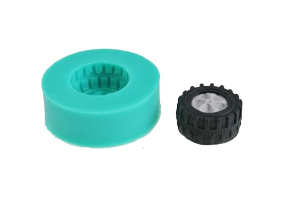 Silikoneform til sukkerpasta LILLE HJUL fi=2 cm