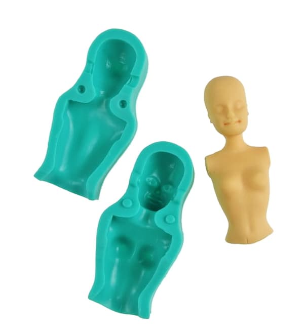 Silikonimuotti sokerimassalle 3D NAINEN Torso päällä
