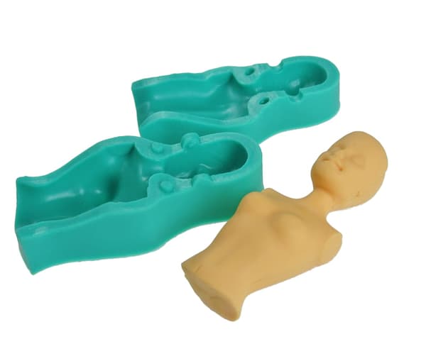 Silikonimuotti sokerimassalle 3D NAINEN Torso päällä