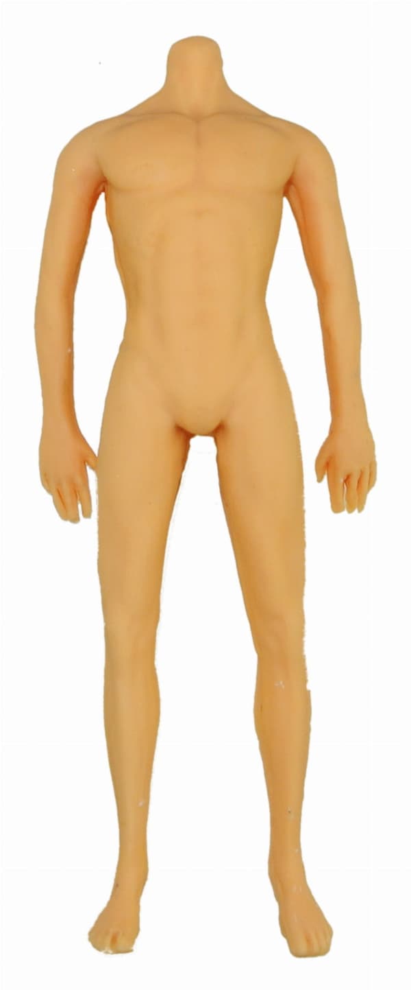 Silikonform för sockerpasta 3D MANLIG Torso + Ben + Armar