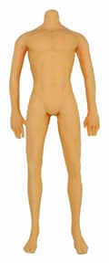 Miniatyrbild 2 av 2: Silikonform för sockerpasta 3D MANLIG Torso + Ben + Armar