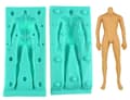 Miniatyrbild 1 av 2: Silikonform för sockerpasta 3D MANLIG Torso + Ben + Armar