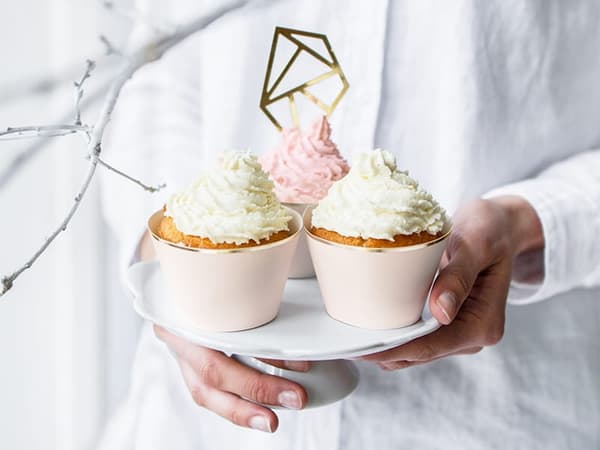 Muffinsformar Ljusrosa Elegant Bliss