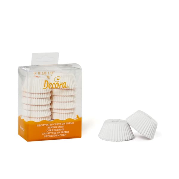 Papir cupcakeforme HVIDE 32x22 mm DECORA 200 stk