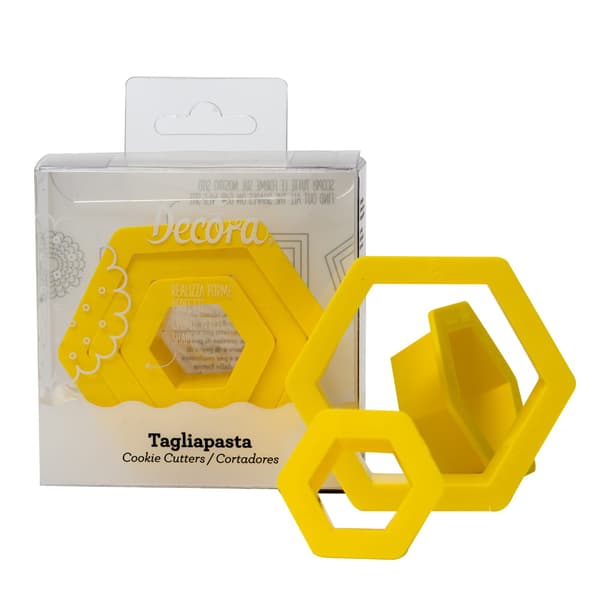 Keksimuotit HEXAGON 3 kpl DECORA