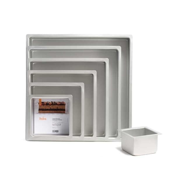 Bakform i aluminium 25 x 25 x 10 cm DECORA