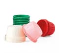 Miniatyrbillede 2 af 2: Papir cupcakeforme krøllede røde 55x35mm 25 stk. dekoration