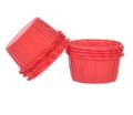 Miniatyrbillede 1 af 2: Papir cupcakeforme krøllede røde 55x35mm 25 stk. dekoration