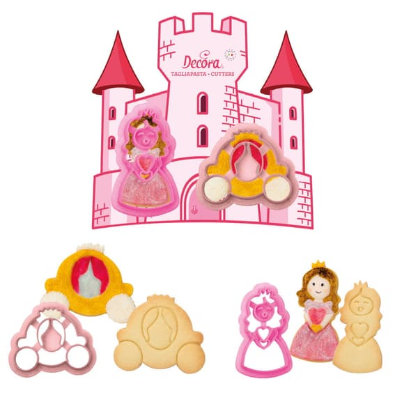 Prinsessaleikkurit 2 kpl Prinsessa ja vaunut