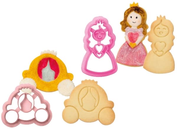 Prinsessaleikkurit 2 kpl Prinsessa ja vaunut