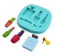Miniatyrbillede 2 af 2: Silikoneform til sukkerpasta KOSMETIK