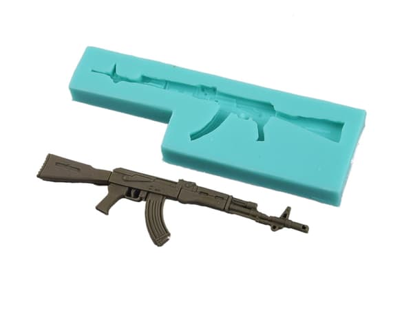 Silikonform för sockerpasta KALASHNIKOV AK GEVÄR