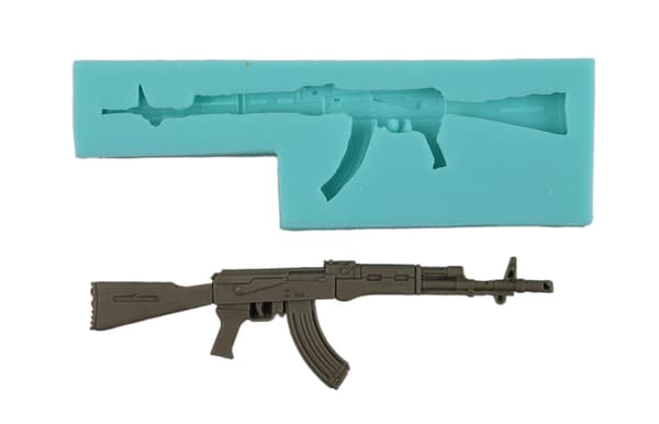 Silikonform för sockerpasta KALASHNIKOV AK GEVÄR