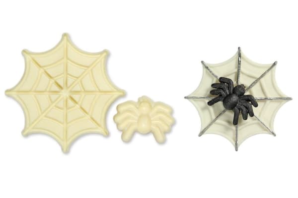 Sockerpastaform SPIDER WEB + SPIDER utstickare 2 st.