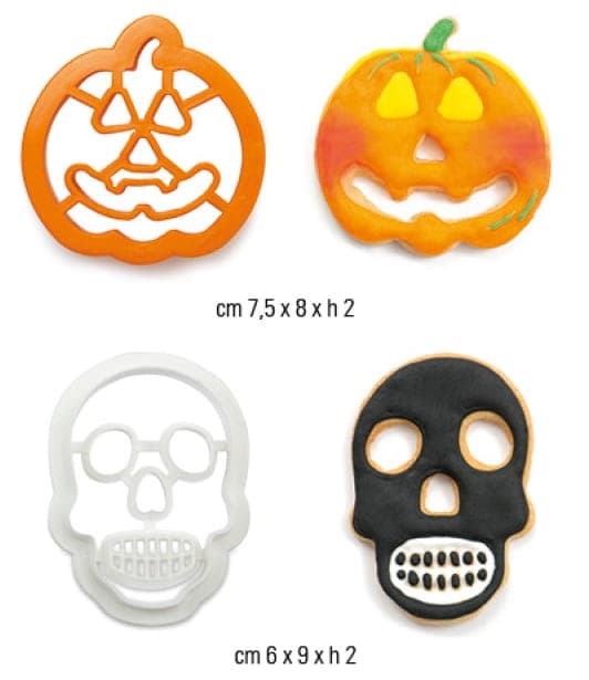 Kurpitsa- ja kalloleikkurit 2 kpl Halloween
