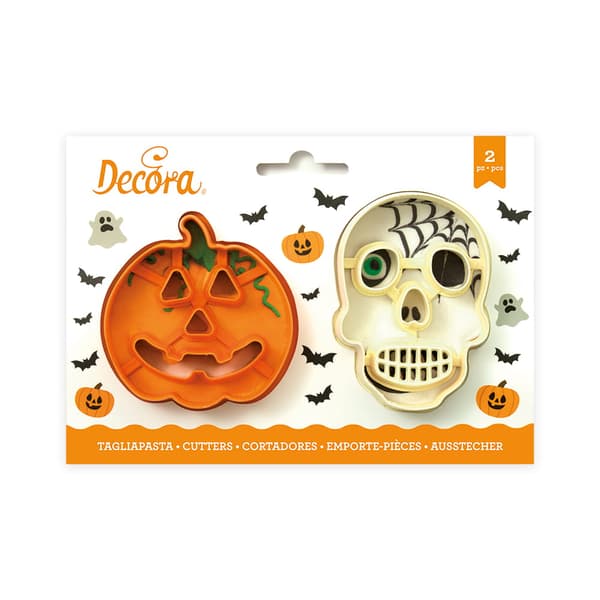 Kurpitsa- ja kalloleikkurit 2 kpl Halloween