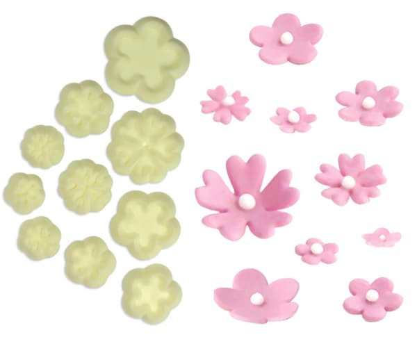 Sockerpastaformar BLOMMOR utstickare 10 st