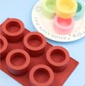Miniatyrbillede 3 af 4: Silikoneform til enkeltportionscylinder 6 huller til kager, wienerbrød, desserter