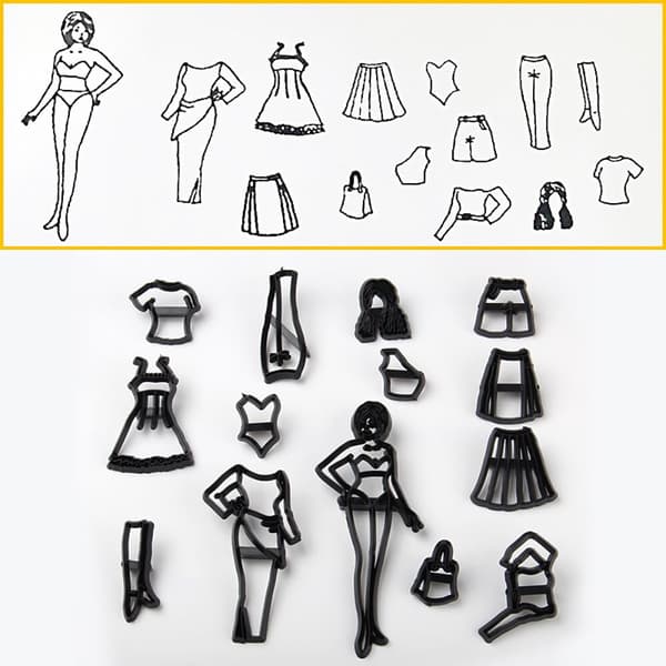 FASHION GIRL Sukkerpasta-udstikkere
