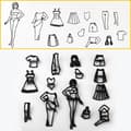 Miniatyrbillede 2 af 2: FASHION GIRL Sukkerpasta-udstikkere