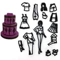 Miniatyrbillede 1 af 2: FASHION GIRL Sukkerpasta-udstikkere