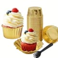 Miniatyrbild 4 av 4: Muffinsformar GULD 50x40 mm / 50 st
