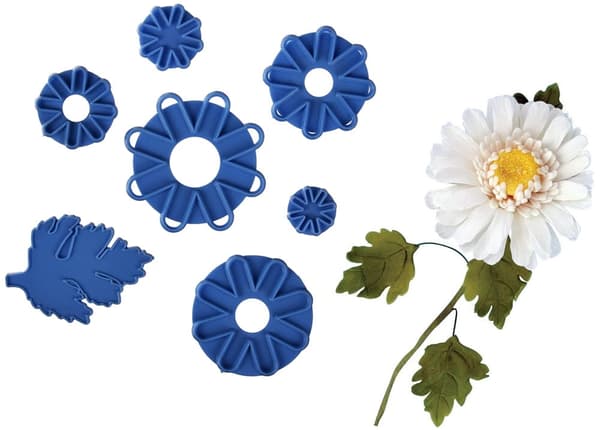 Sockerpastaformar BLOMMOR KAMOMILL utstickare 7 st