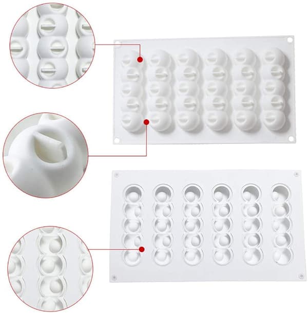 Lang strimmelformet monoportions silikoneform
