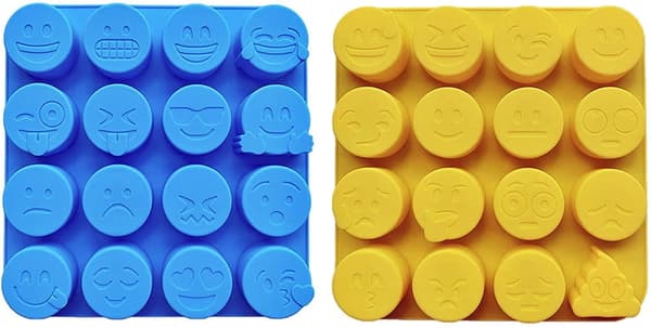 2X Silikonimuotti EMOTIONS FACES jäätelölle ja jälkiruoille XXL