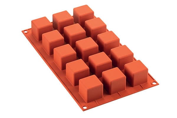 Silikoneform til enkeltportion CUBI 35x35mm/H=35mm SILIKOMART