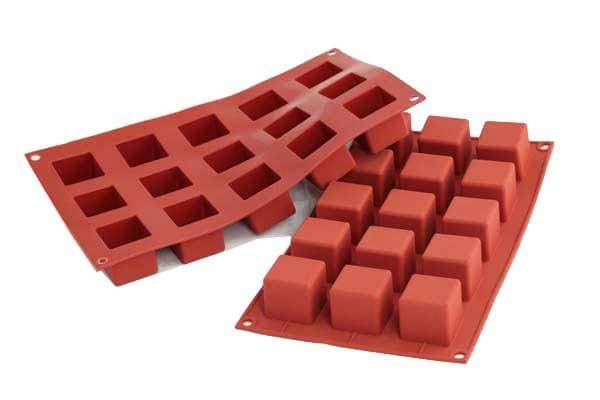 Silikoneform til enkeltportion CUBI 35x35mm/H=35mm SILIKOMART