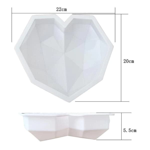Silikonform HJÄRTA DIAMANT