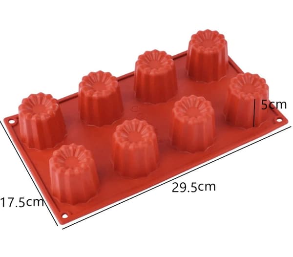 Silikoneform til enkeltportionsform FLOWER 8GN