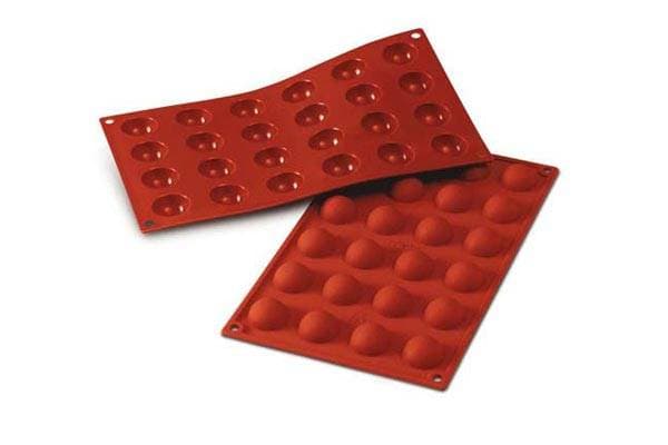 Silikonform för enportions HEMISPHERES SFHERES 30mm SILIKOMART