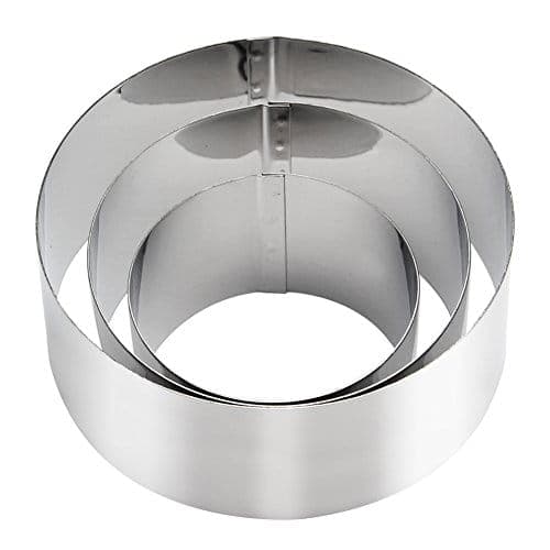 Sæt med bage- og dessertkanter 6, 8, 10 x H4,5 cm / 3 stk.