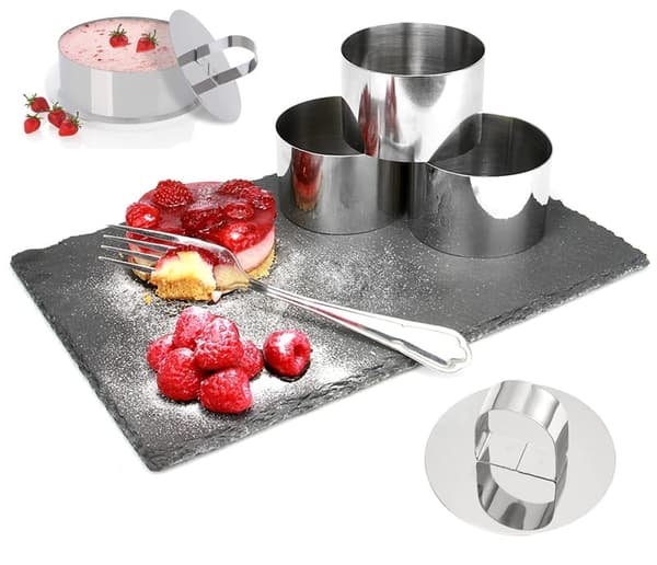 Sæt med dessertringe 8 x h4 cm / 3 stk.
