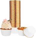 Miniatyrbild 1 av 4: Cupcakeformar för muffinsformar VITGULD 50x40 mm / 50 st