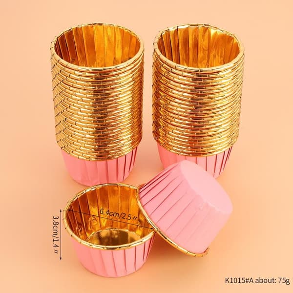Cupcakeforme PINK GOLD 50x39 mm / 50 stk