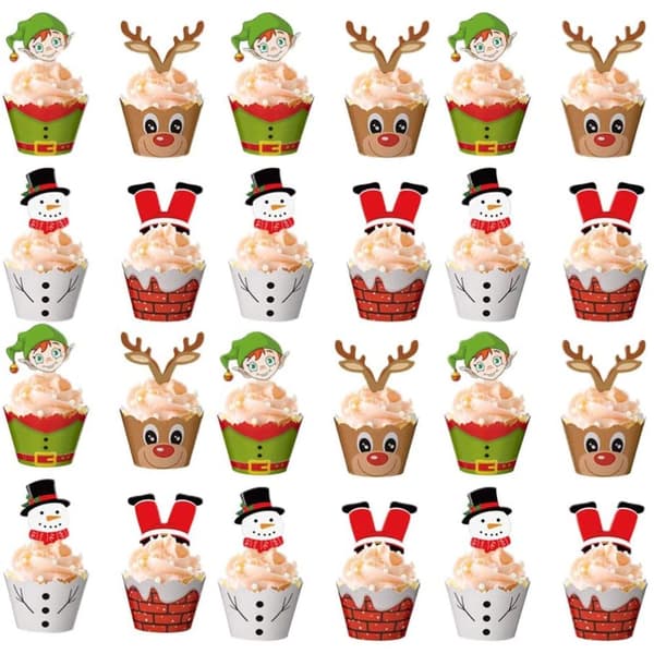 Julepapir 24 stk. + toppers