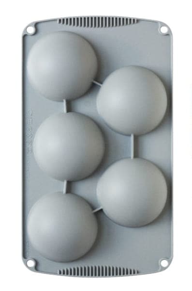 Silikonimuotti kerta-annosmuotteihin HEMISPHERES BALLS 80mm DECORA