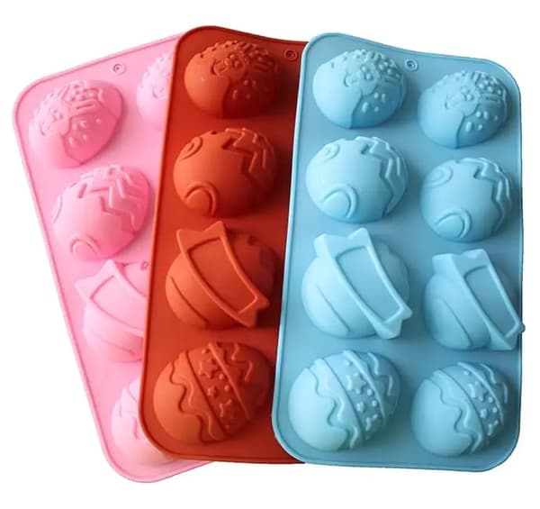 Silikonform för bakning påskägg 8gn