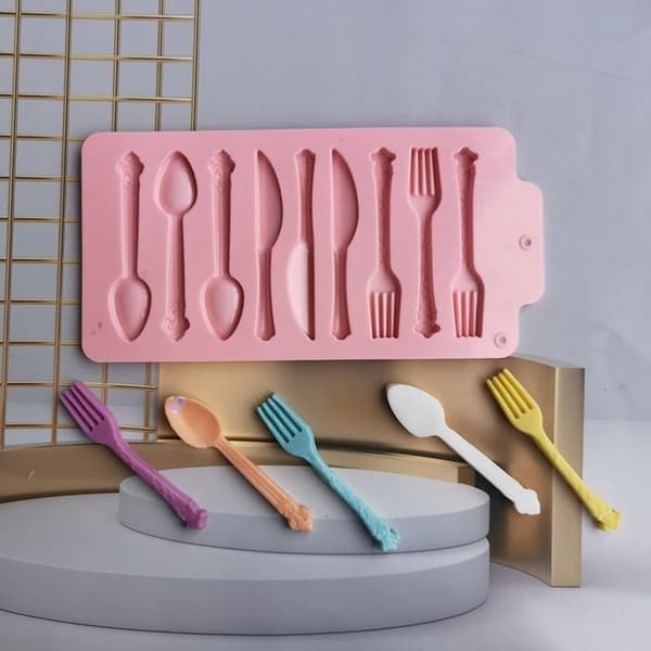 Silikoneform Gafler Skeer Knive