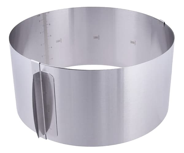 Kakkant h=10cm justerbar 16-30cm med skala hög kakform