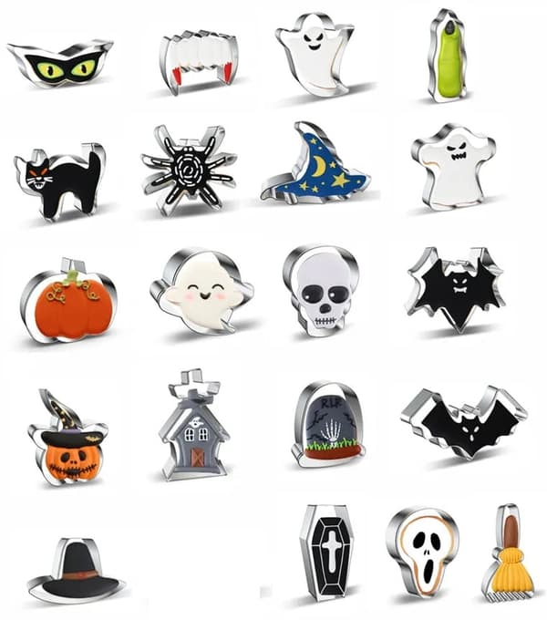 Halloween-pikkuleipämuottisetti 20 kpl muotteja