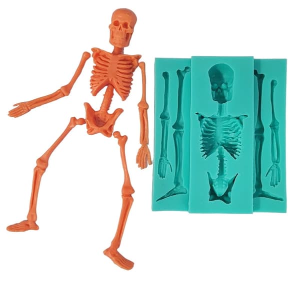 Silikonform för sockerpasta 3D-skelett