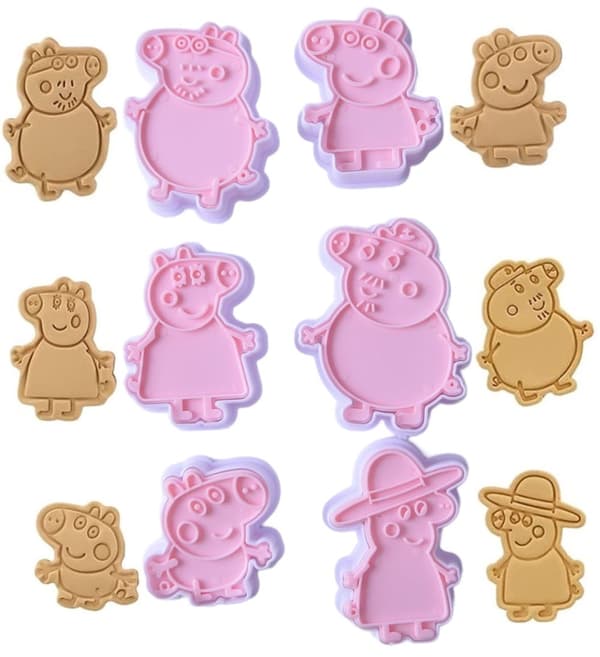 PEPPA PIG -leimasinleikkurit, 6-osainen muotti