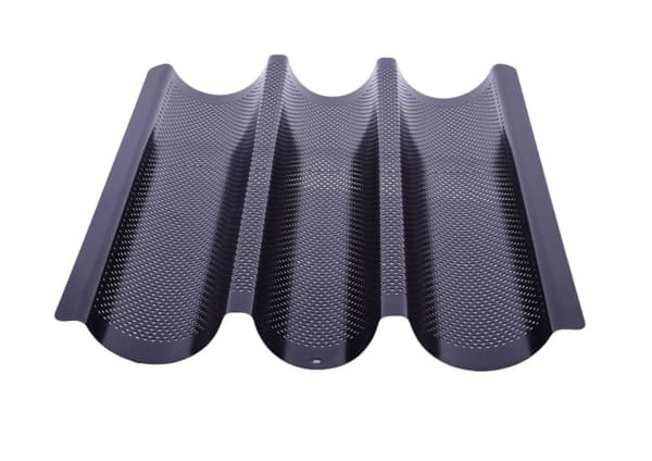 Bageform til 3 baguetter, stål, non-stick