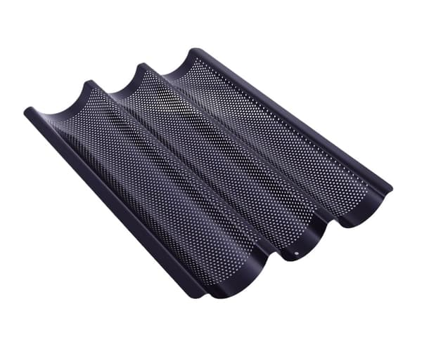 Bageform til 3 baguetter, stål, non-stick